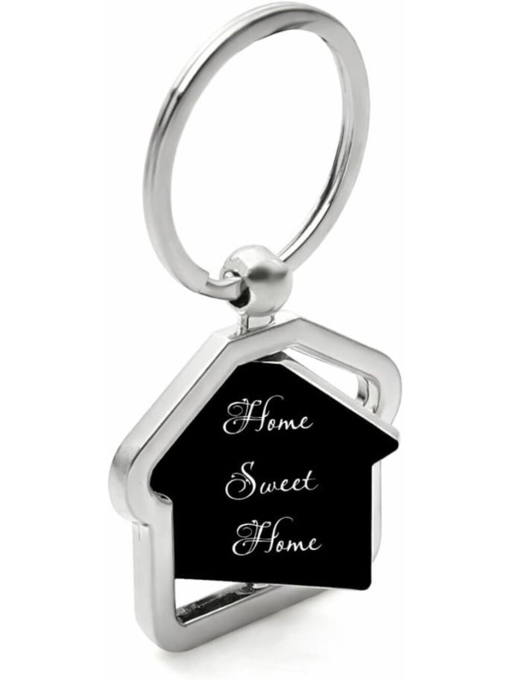 Home Sweet Home Keychain for Men and Women, House Shape Rotating Key chain, New